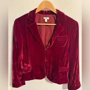 🔥🌞Cache Crushed Velvet Jacket